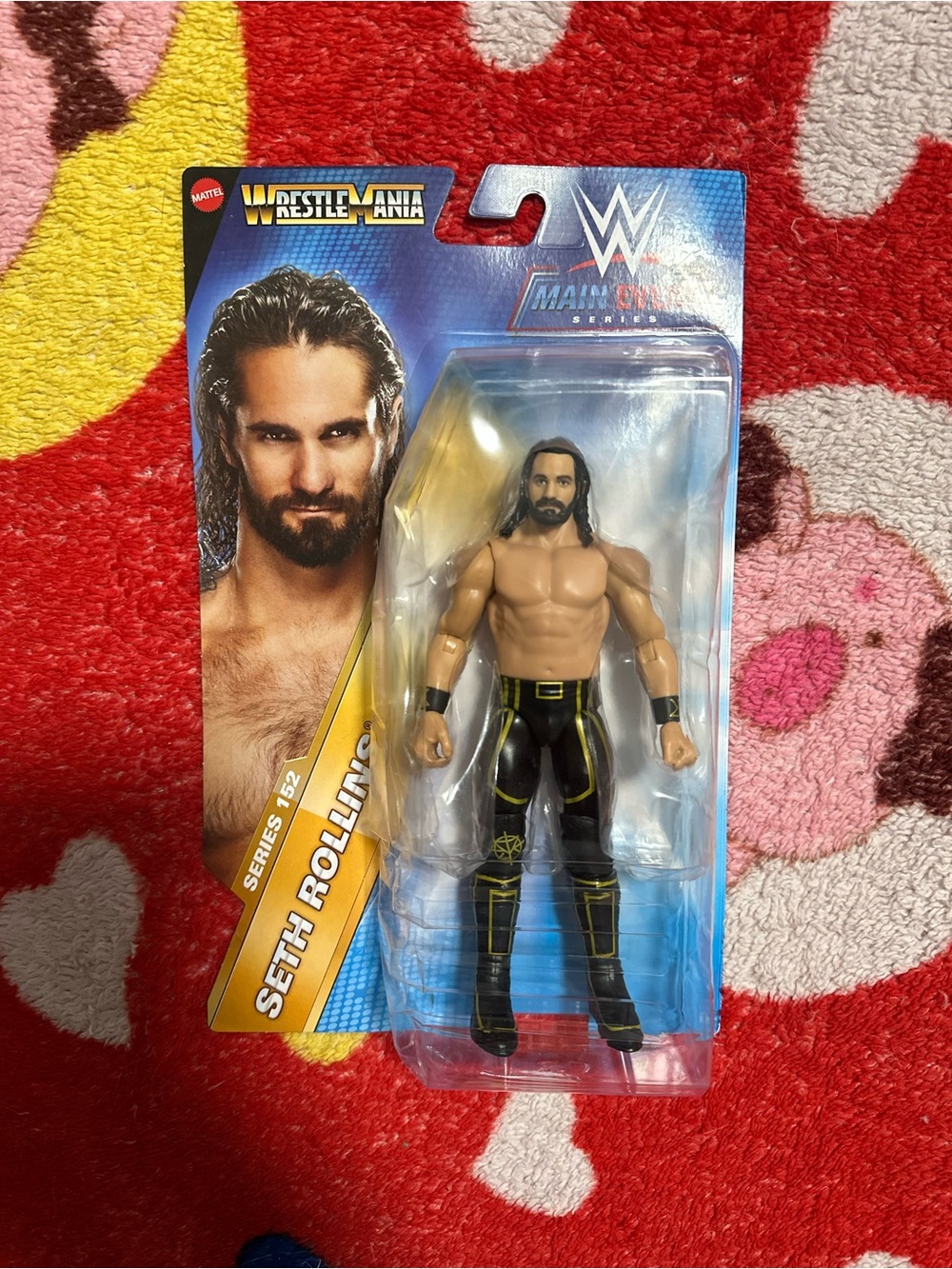 WWE Seth Rollins Figure - Black with Yellow Accents
